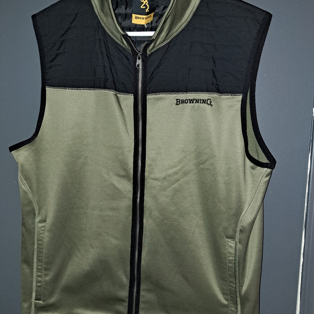 Browning Men's Olive and Black Outdoor Vest Mens large